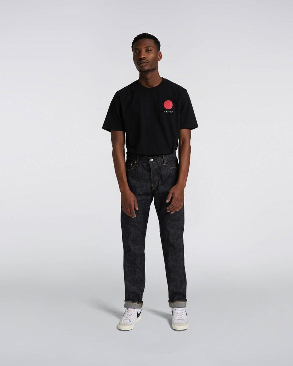 Edwin Made In Japan Regular Tapered Mens Jeans - 13.5oz Kaihara Dark Pure Indigo Rainbow Selvage Denim / Blue Unwashed | Edwin Jeans | JEANSTORE