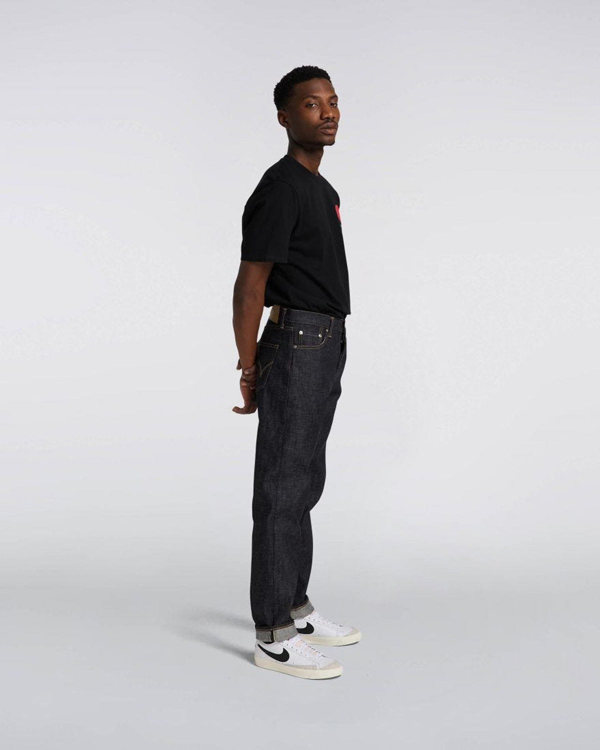 Edwin Made In Japan Regular Tapered Mens Jeans - 13.5oz Kaihara Dark Pure Indigo Rainbow Selvage Denim / Blue Unwashed | Edwin Jeans | JEANSTORE