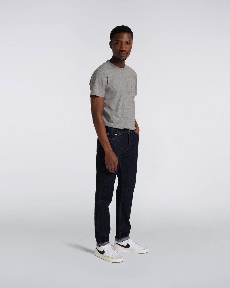 Edwin Made In Japan Regular Tapered Mens Jeans - 14oz Kurabo Recycled Red Selvage Denim / Blue Rinsed | Edwin Jeans | JEANSTORE