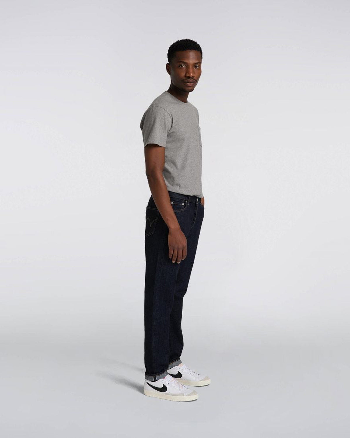 Edwin Made In Japan Regular Tapered Mens Jeans - 14oz Kurabo Recycled Red Selvage Denim / Blue Rinsed | Edwin Jeans | JEANSTORE