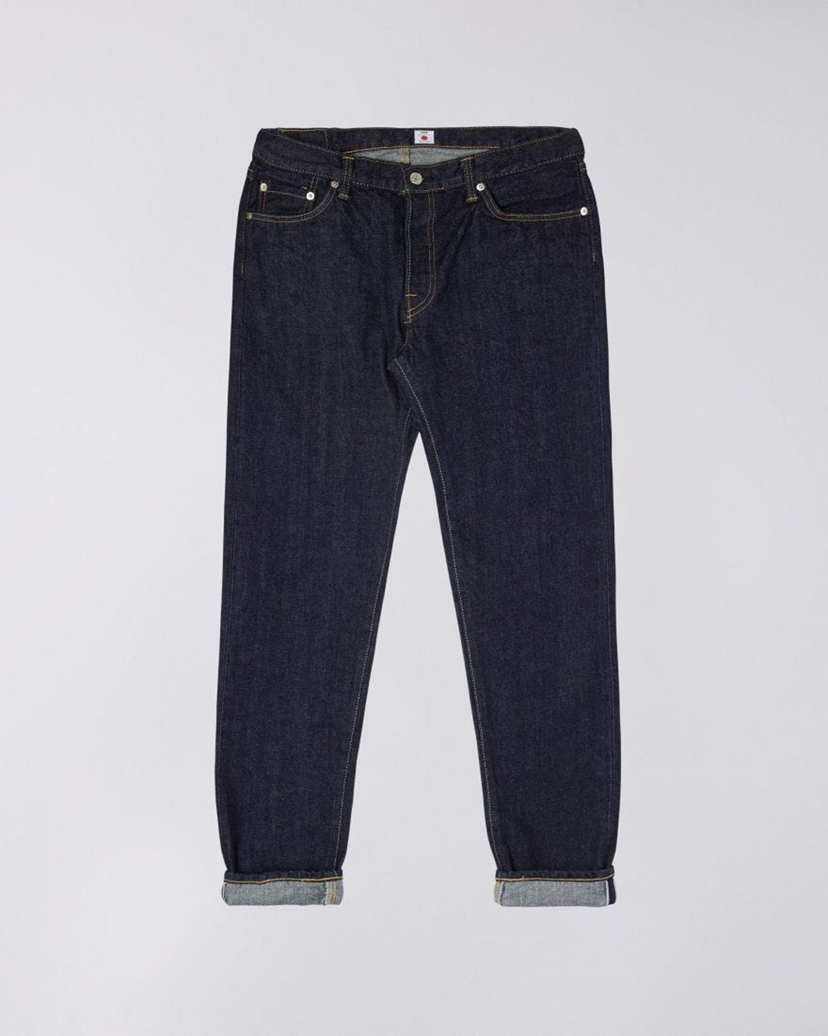Edwin Made In Japan Regular Tapered Mens Jeans - 14oz Kurabo Recycled Red Selvage Denim / Blue Rinsed | Edwin Jeans | JEANSTORE