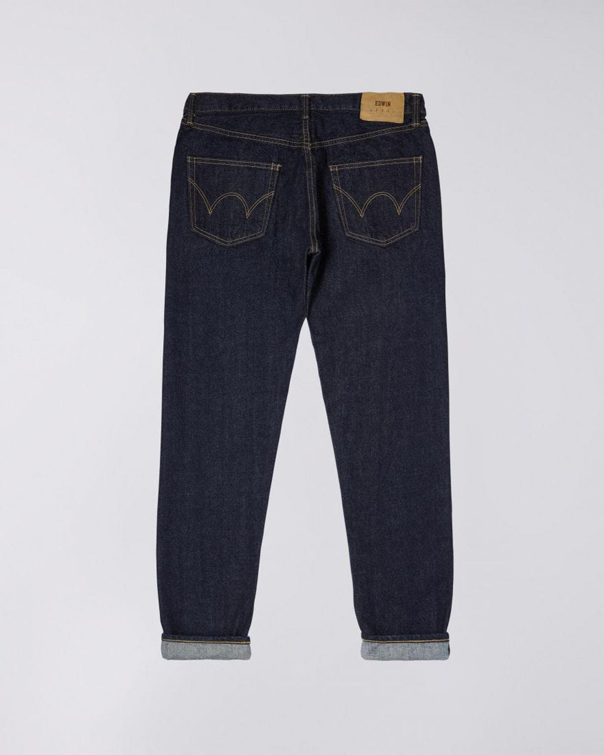 Edwin Made In Japan Regular Tapered Mens Jeans - 14oz Kurabo Recycled Red Selvage Denim / Blue Rinsed | Edwin Jeans | JEANSTORE