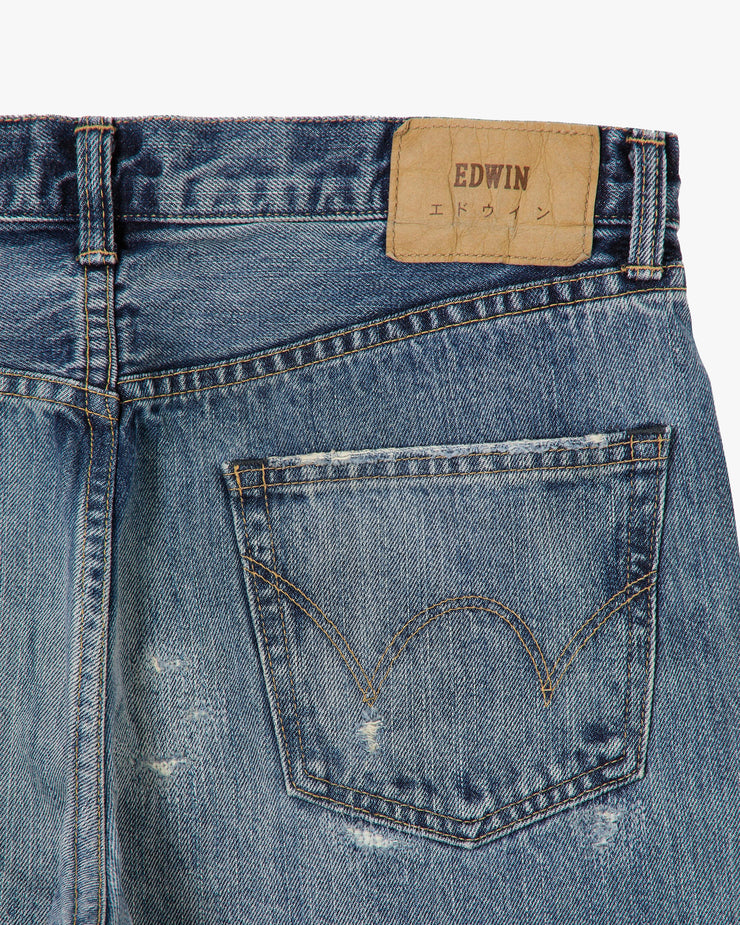 Edwin Made In Japan Regular Tapered Mens Jeans - 14oz Kurabo Recycled Red Selvage Denim / Blue Remake
