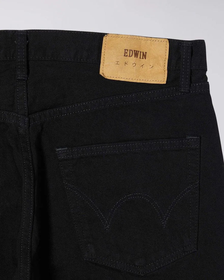 Edwin Made In Japan Regular Tapered Mens Jeans - 13oz Kaihara Right Hand Denim / Black Unwashed | Edwin Jeans | JEANSTORE