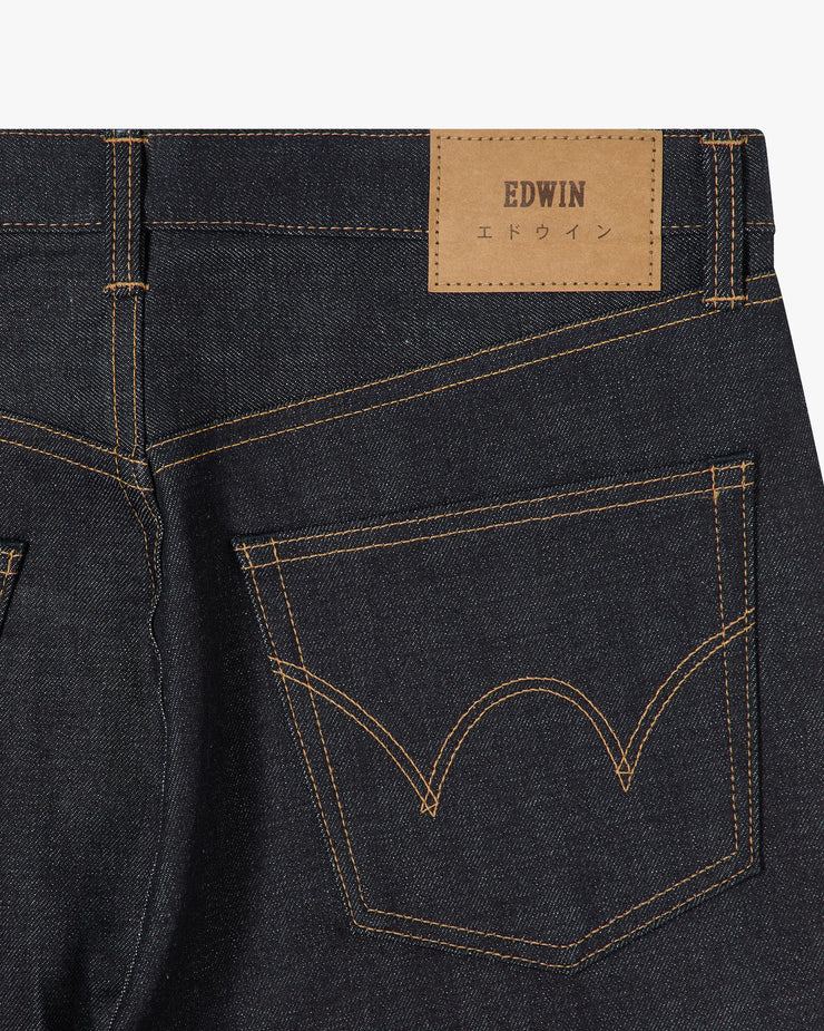 Edwin Made In Japan Loose Tapered Mens Jeans - 13.5oz Kaihara Dark Pure Indigo Rainbow Selvage Denim / Blue Unwashed | Edwin Jeans | JEANSTORE