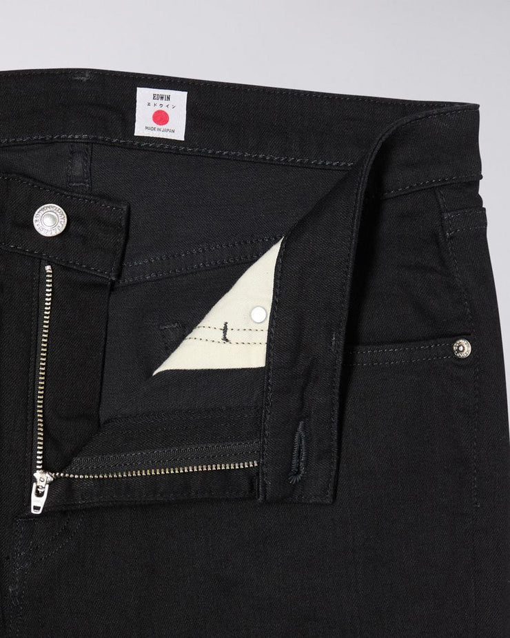 Edwin Made In Japan Skinny Mens Jeans - 12.5oz Kaihara Black Stretch Denim / Black Rinsed | Edwin Jeans | JEANSTORE