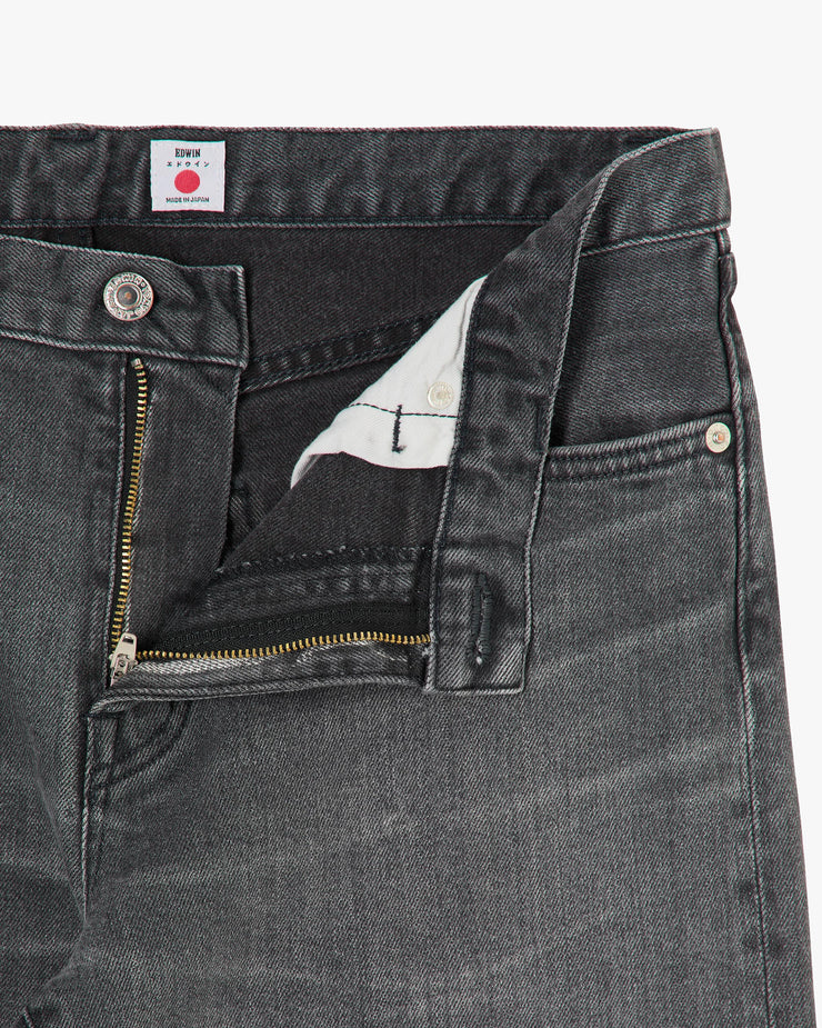 Edwin Made In Japan Regular Tapered Mens Jeans - 12.5oz Kaihara Green x White Selvage Stretch Denim / Black Light Used