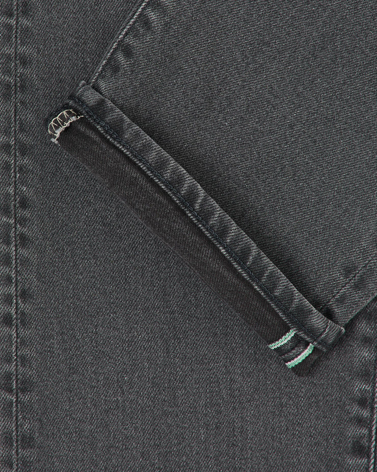 Edwin Made In Japan Regular Tapered Mens Jeans - 12.5oz Kaihara Green x White Selvage Stretch Denim / Black Light Used