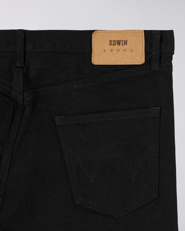 Edwin Made In Japan Slim Tapered Mens Jeans - 12.5oz Kaihara Green x White Selvage Stretch Denim / Black Rinsed | Edwin Jeans | JEANSTORE
