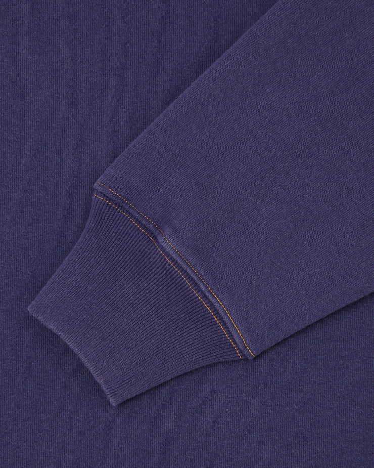 Edwin Made In Japan Raglan Sleeve Hood Sweat - Dark Purple Ozone