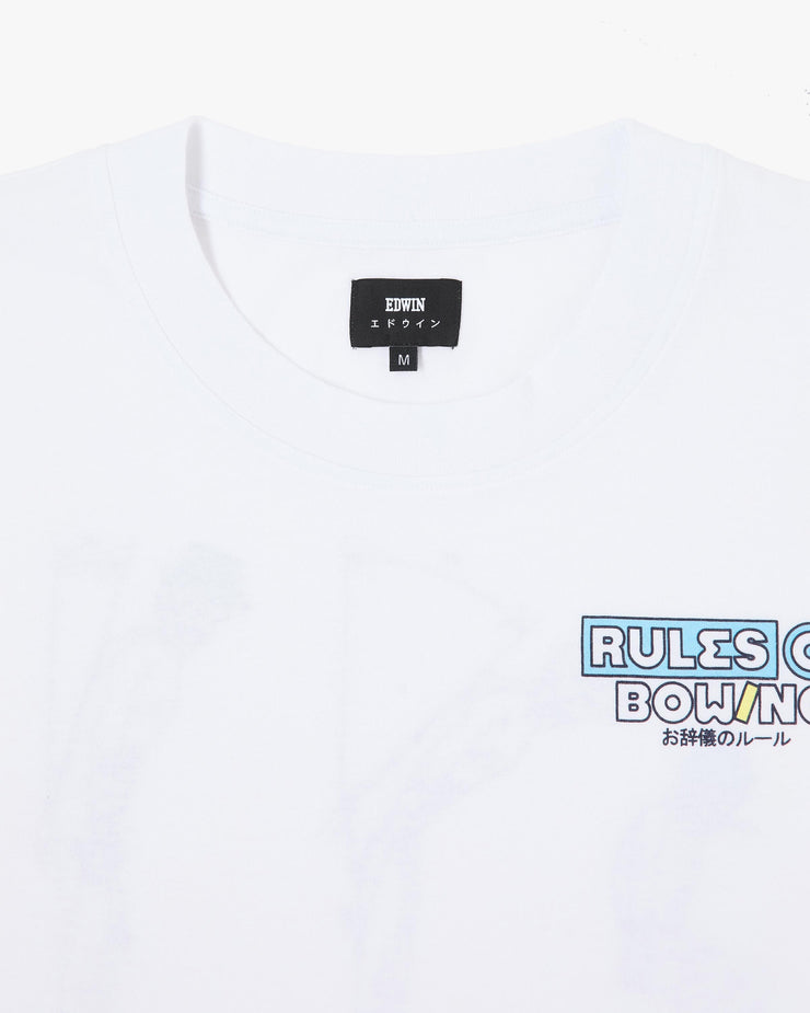 Edwin Rules Of Bowing Tee - White | Edwin T Shirts | JEANSTORE