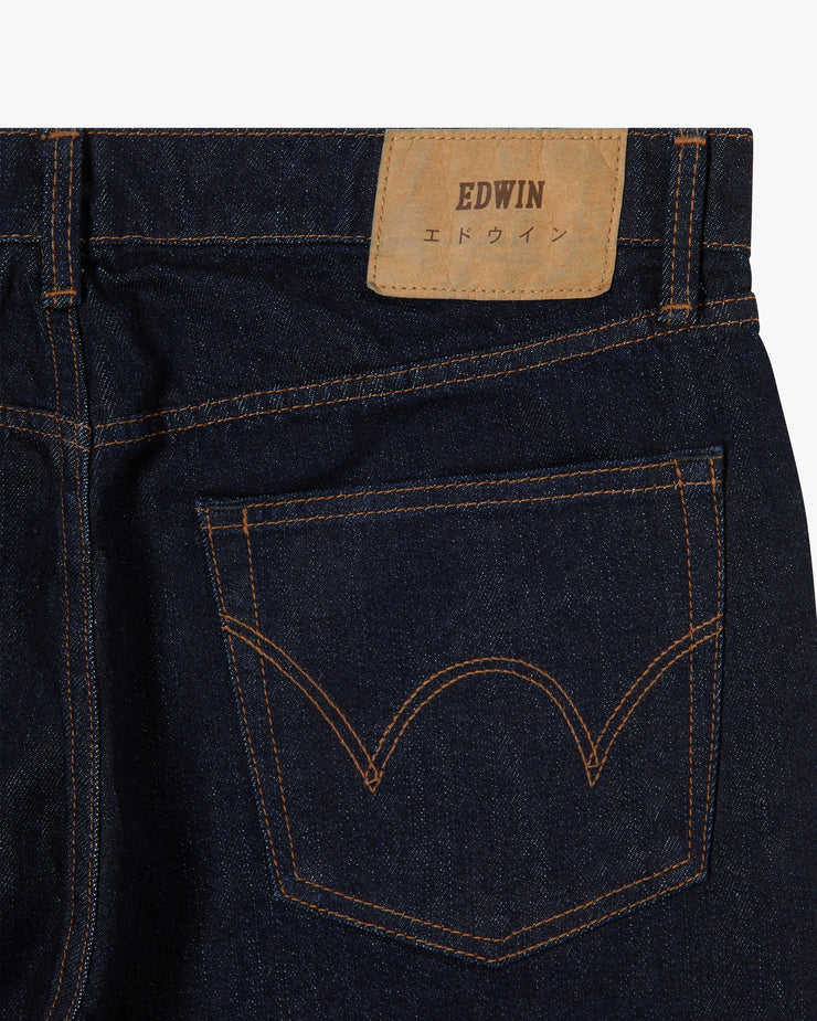 Edwin Made In Japan Skinny Mens Jeans - 13oz Kaihara Pure Indigo Stretch Denim / Blue Rinsed | Edwin Jeans | JEANSTORE