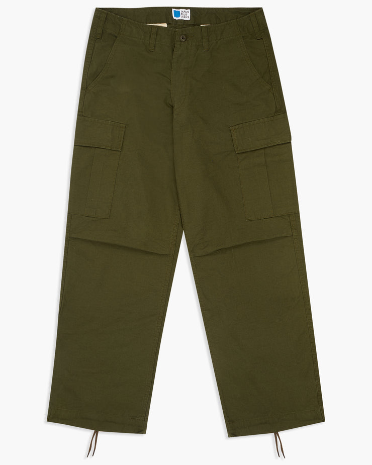 Japan Blue Relaxed Straight Modern Military Cargo Pant - Olive OD | Japan Blue Chinos & Non-Denim Pants | JEANSTORE