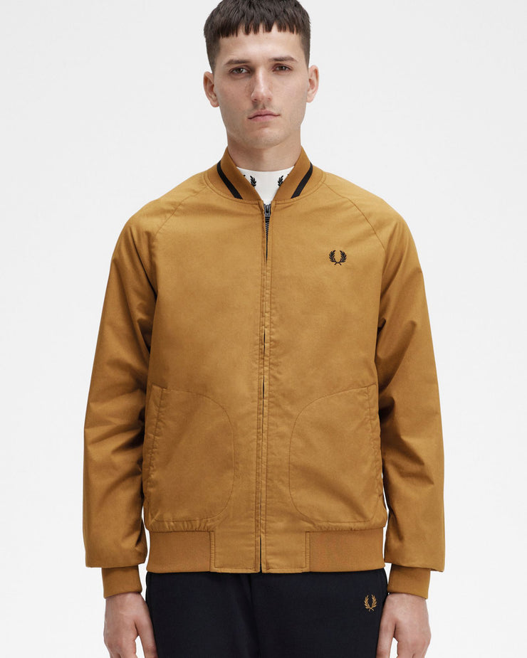 Fred Perry Tennis Bomber Jacket - Dark Caramel – JEANSTORE