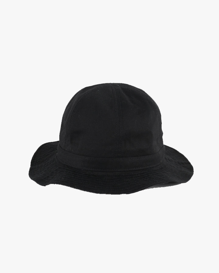 Japan Blue Satin Bucket Hat - Black