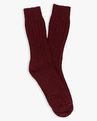 Donegal Yarns Wool Mix Socks - Burgundy | Donegal Yarns Socks | JEANSTORE