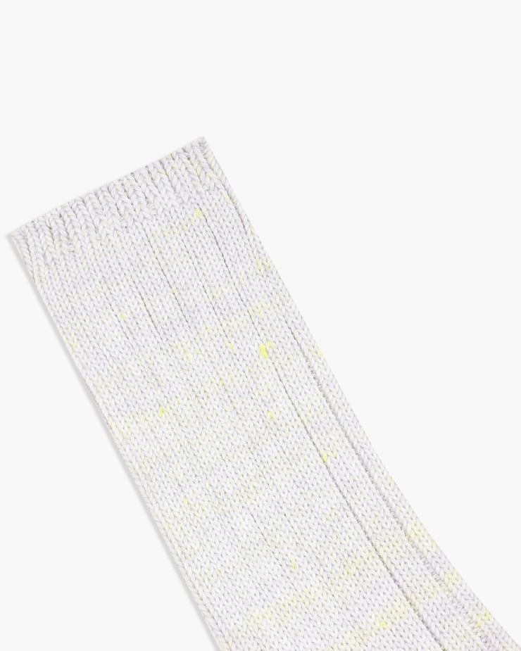 MocT Neon Script Double Cylinder Socks - White / Neon Yellow | MocT Socks | JEANSTORE