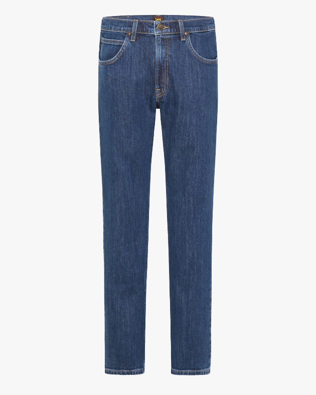 Lee Brooklyn Straight Regular Fit Mens Jeans - Dark Stonewash | Lee Jeans | JEANSTORE