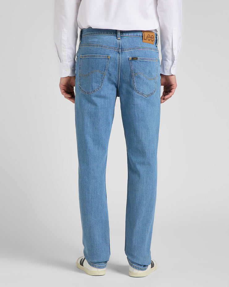 Lee Brooklyn Straight Regular Fit Mens Jeans - Light Stonewash