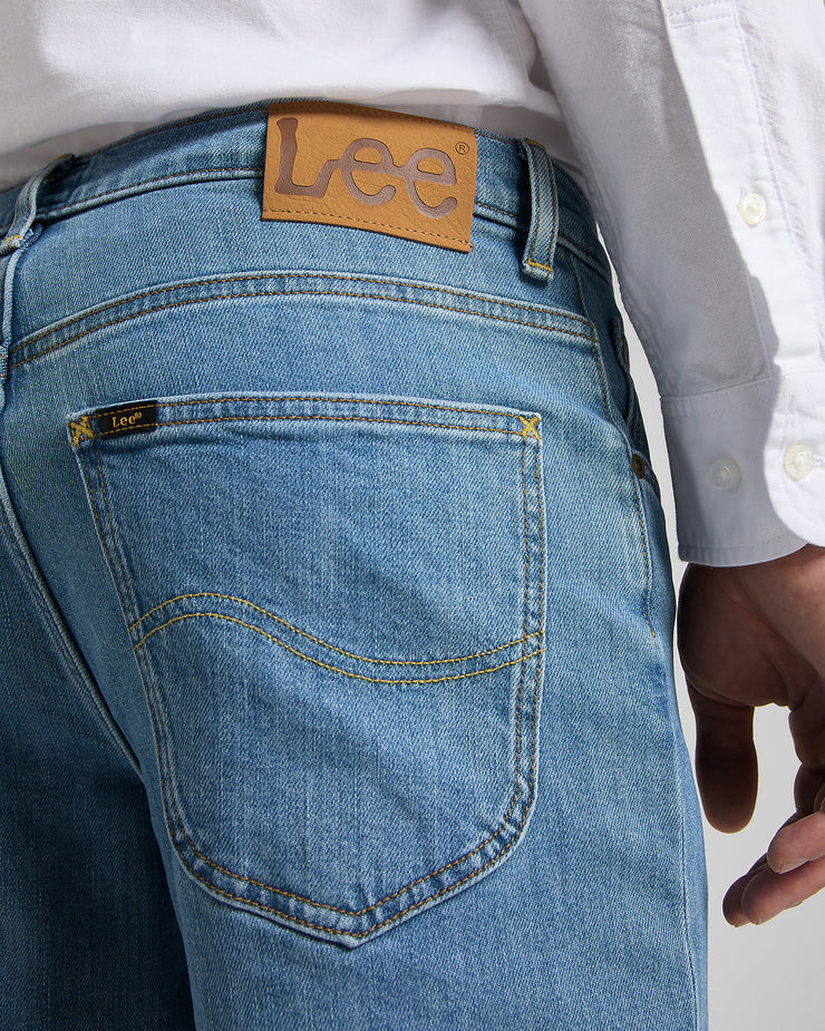 Lee Brooklyn Straight Regular Fit Mens Jeans - Light Stonewash