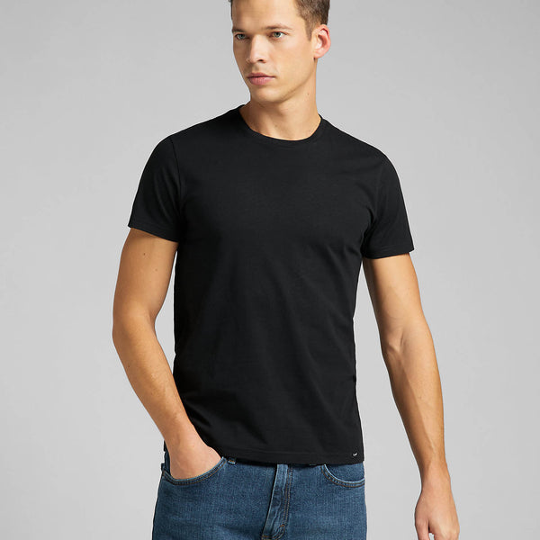 Lee Twin Pack Crew Tees - Black | Lee T Shirts | JEANSTORE