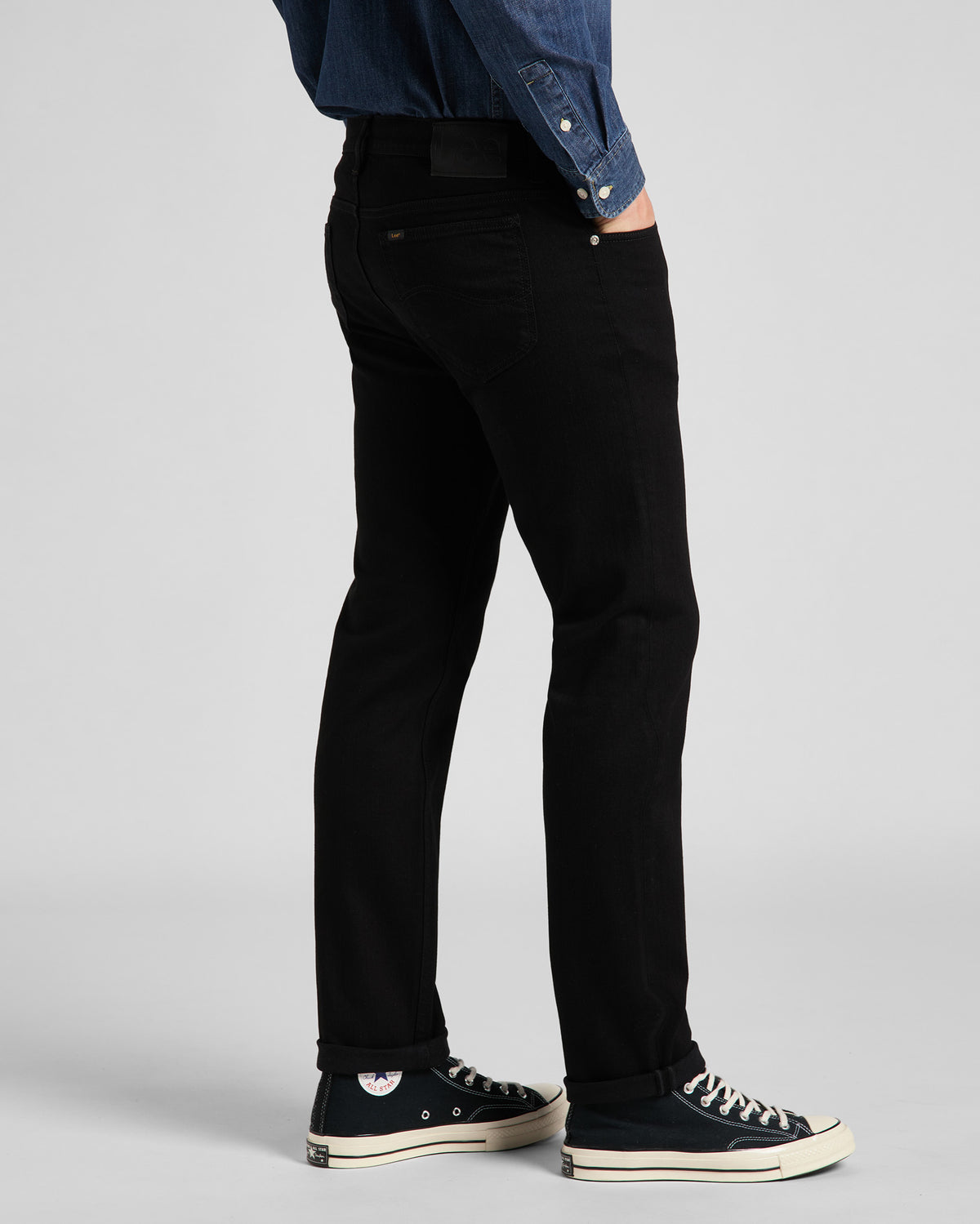 Lee Rider Slim Fit Mens Jeans - Clean Black | Lee Jeans | JEANSTORE