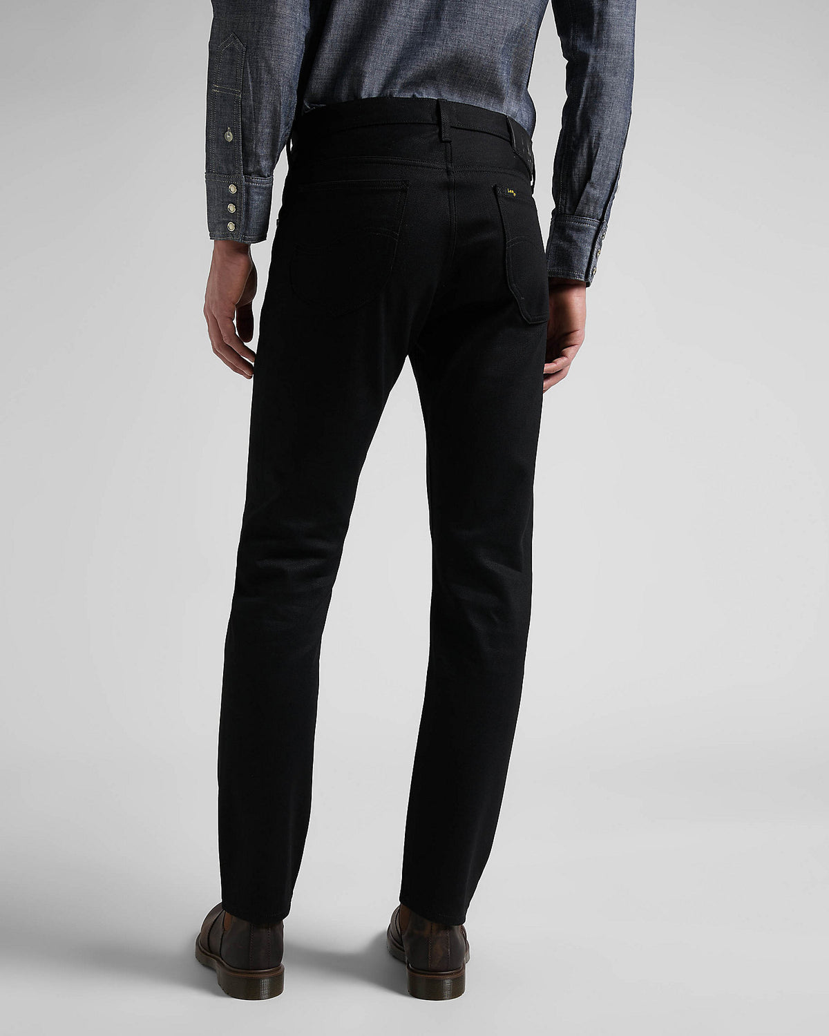 Lee 101 Rider Slim Fit Kaihara Recycled Cotton 14oz Selvedge Mens Jeans - Dry Black | Lee Jeans | JEANSTORE