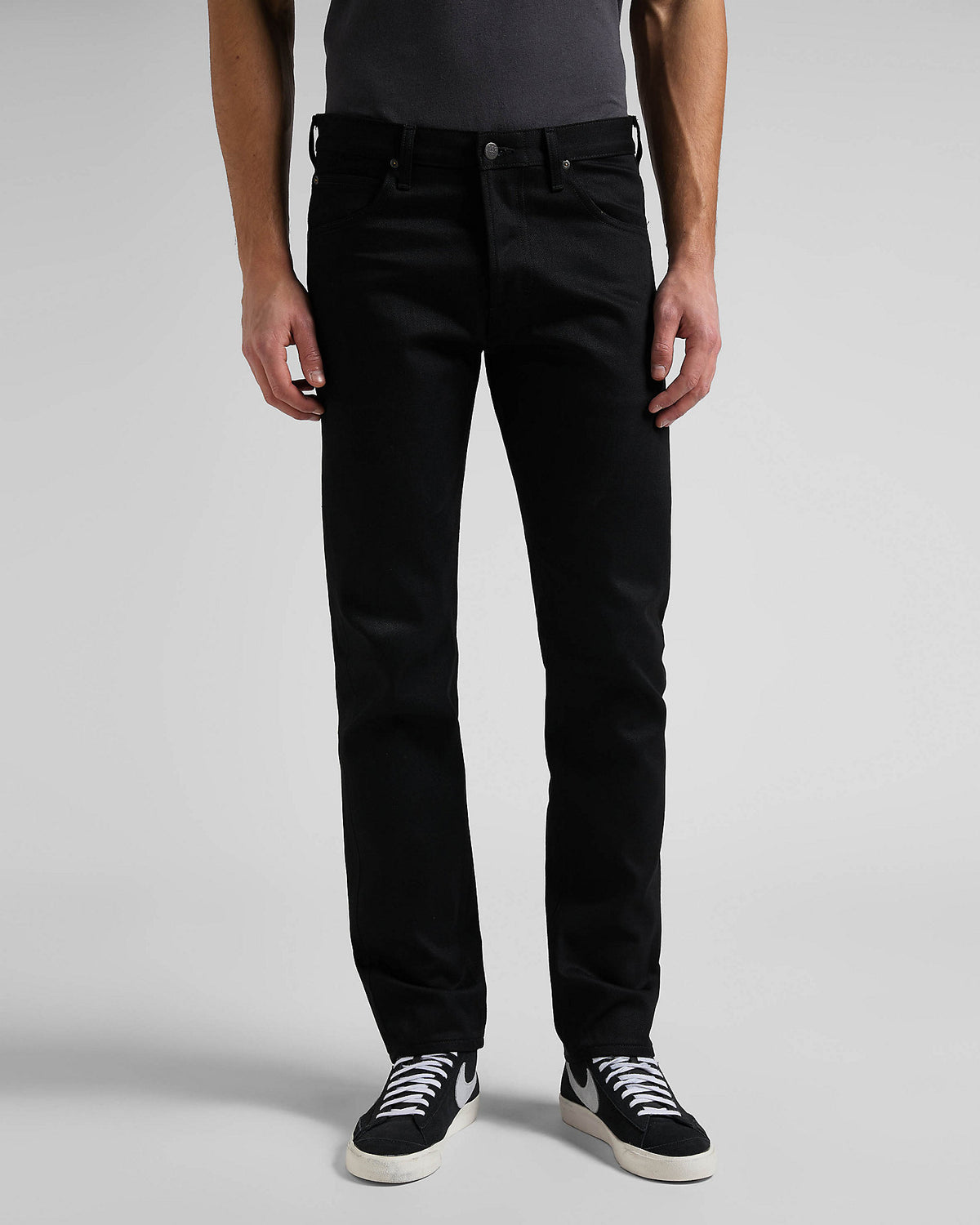 Lee 101 S Slim Fit Kaihara Recycled Cotton 14oz Selvedge Mens Jeans - Dry Black | Lee Jeans | JEANSTORE