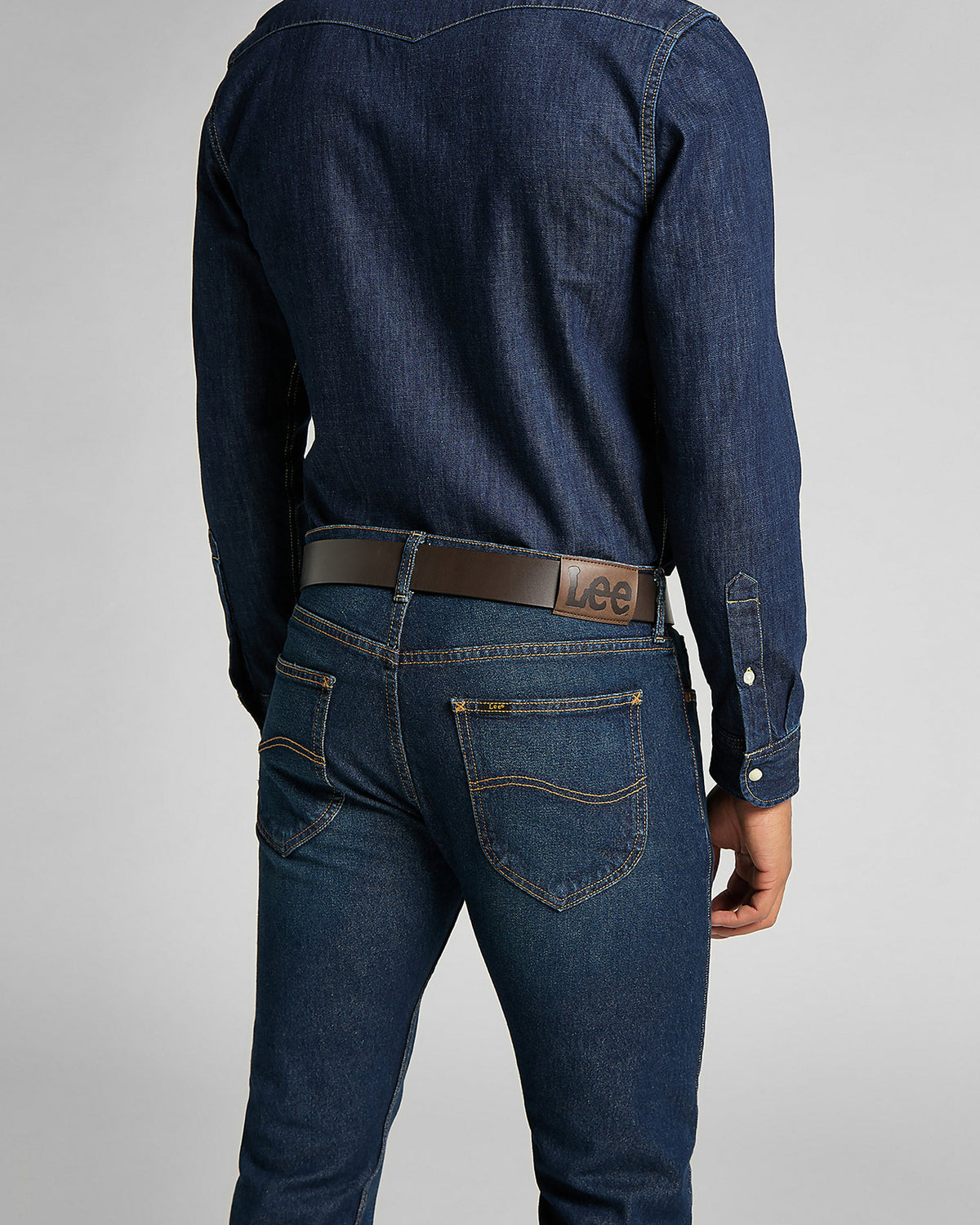 Lee Small Logo Leather Belt - Dark Brown | Lee Belts | JEANSTORE