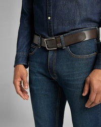 Lee Small Logo Leather Belt - Dark Brown | Lee Belts | JEANSTORE