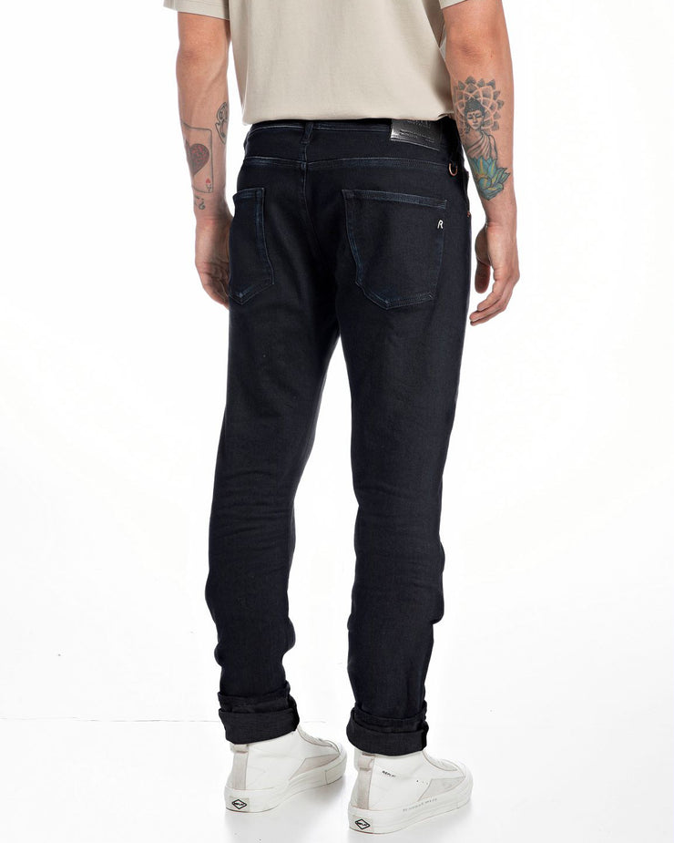 Replay Sartoriale Slim Fit Hyperflex Re-Used XLITE Tailored Mens Jeans - Blue Black