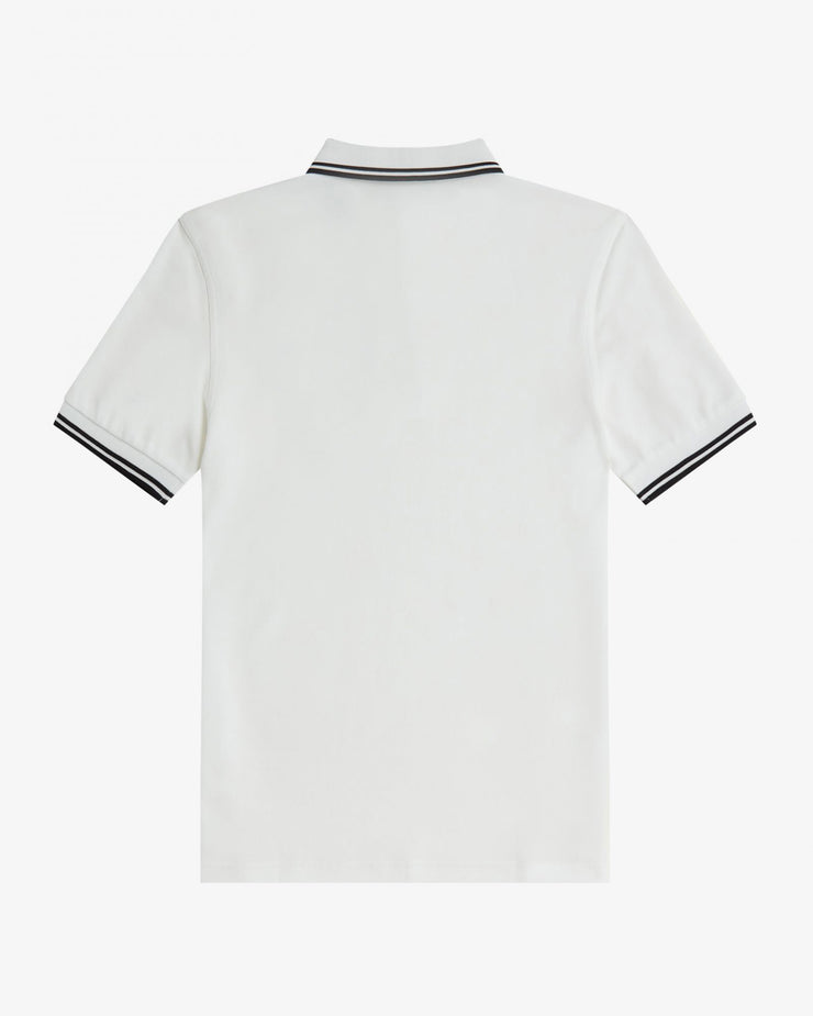 Fred Perry Twin Tipped Polo Shirt - White / Black – JEANSTORE