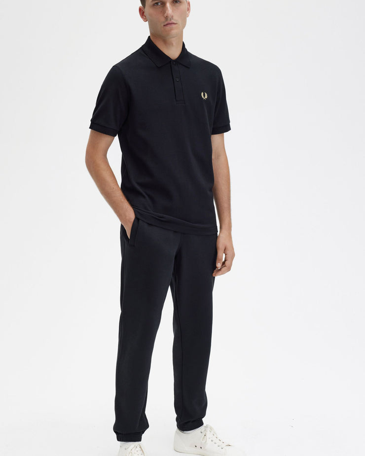 Fred Perry M3 Made In England Plain Polo Shirt - Black / Champagne ...