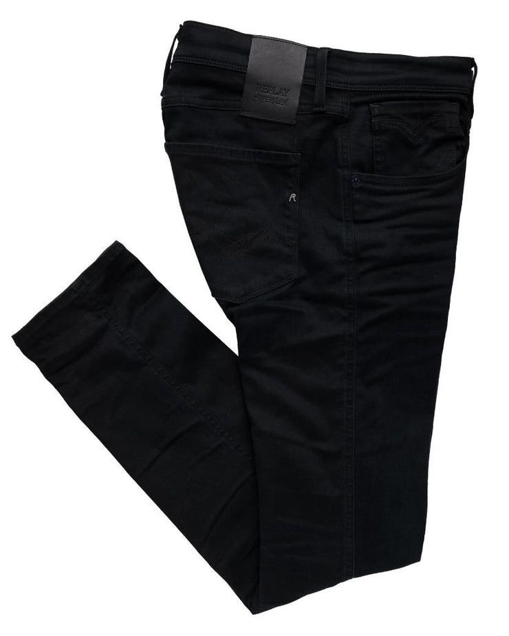 Replay Anbass Slim Fit Hyperflex Re-Used Recycled 360 Mens Jeans - Mid ...