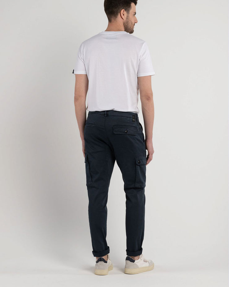 Replay Jaan Hypercargo Colour XLITE Slim Mens Cargo Jeans - Navy
