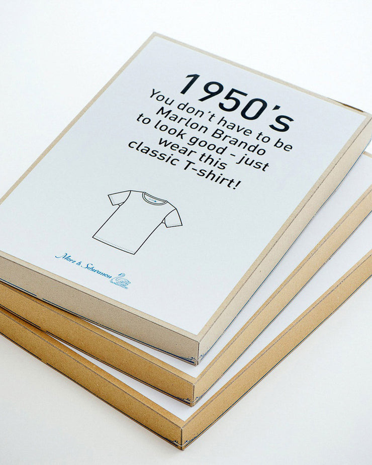 Merz b. Schwanen Good Originals 4.6oz 1950s Loopwheeled Tee - White | Merz b. Schwanen T Shirts | JEANSTORE