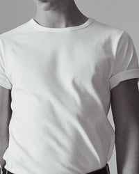 Merz b. Schwanen 4.6oz 1950s Loopwheeled Tee - White | Merz b. Schwanen T Shirts | JEANSTORE
