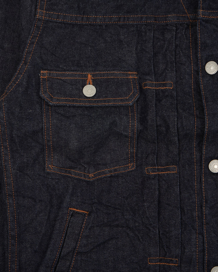 Momotaro Jeans 12.5oz Original Jacquard Selvedge Denim Hoodie - Indigo | Momotaro Jeans Jackets & Coats | JEANSTORE