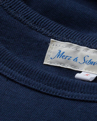 Merz b. Schwanen 4.6oz 1950s Loopwheeled Tee - Ink Blue | Merz b. Schwanen T Shirts | JEANSTORE