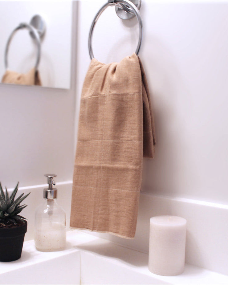 Japan Best Nawrap Organic Cotton Hand Towel - Brown | Japan Best Miscellaneous | JEANSTORE
