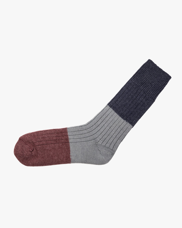 Patapaca Tri Alpaca Bamboo Socks - Azul / Grey / Wine | Patapaca Socks | JEANSTORE