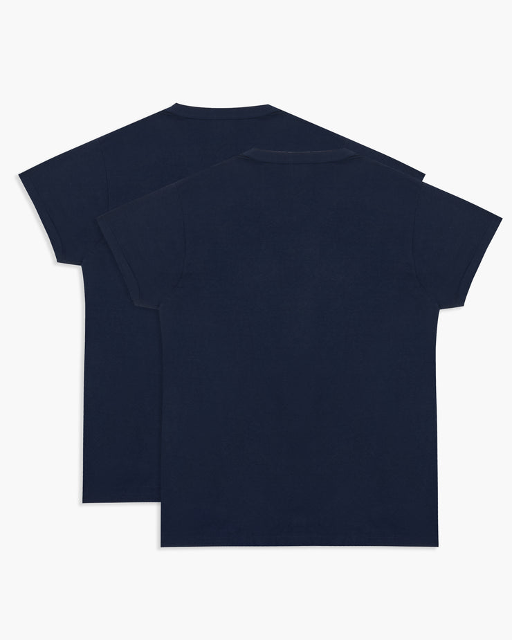 Samurai Jeans SJ2PST-CREW 2-Pack Loopwheel Tees - Navy | Samurai Jeans T Shirts | JEANSTORE