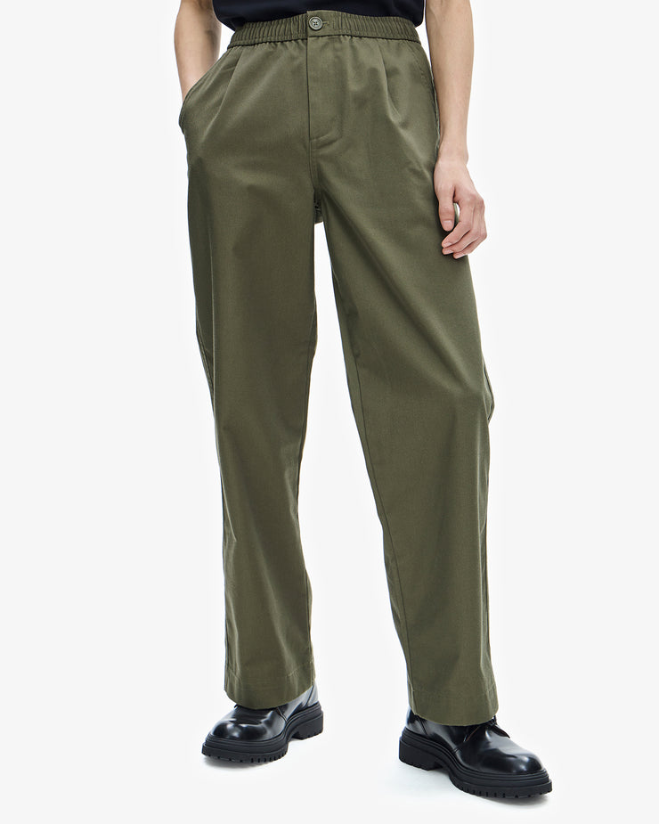 Fred Perry Wide Leg Drawstring Trouser - Uniform Green
