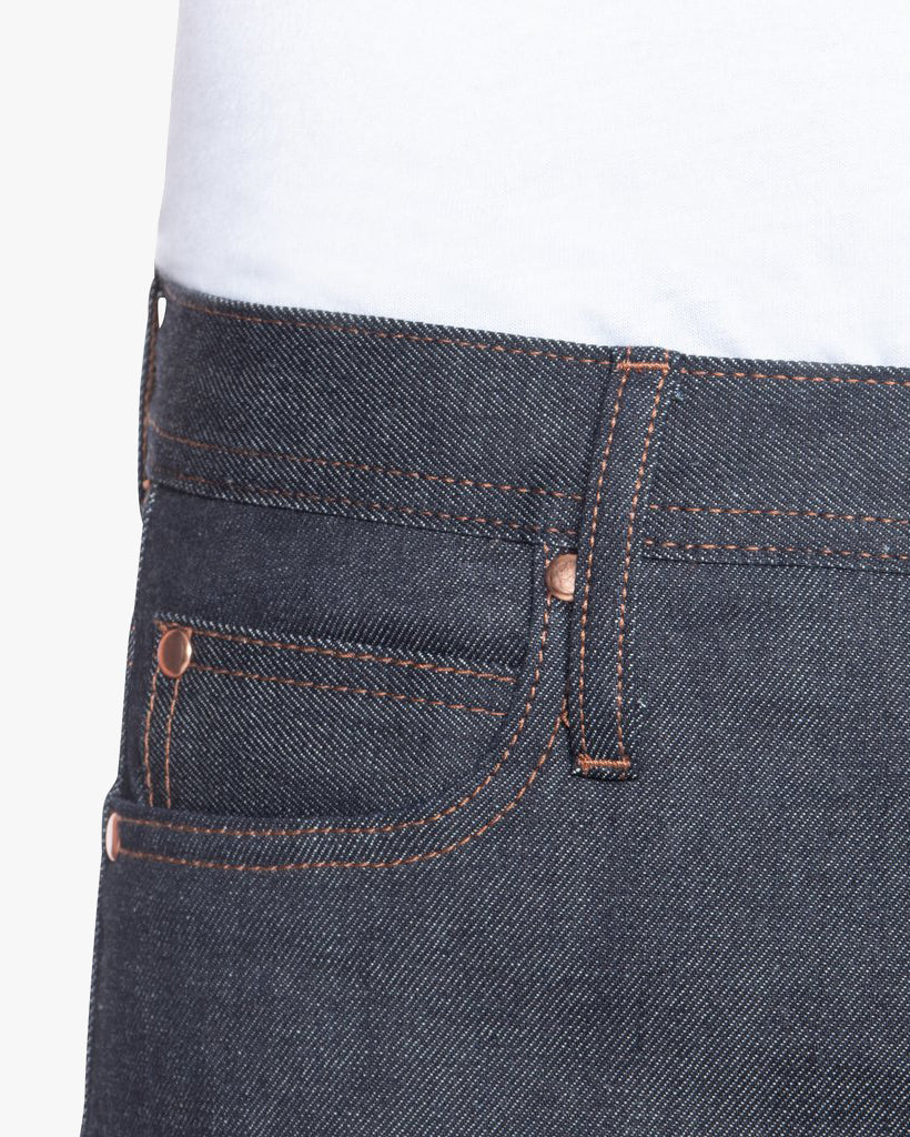 Unbranded UB122 Skinny Fit Mens Jeans - 11oz Indigo Stretch Selvedge | The Unbranded Brand Jeans | JEANSTORE