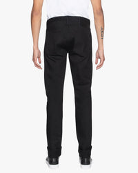 Unbranded UB144 Skinny Fit Mens Jeans - 11oz Solid Black Stretch Selvedge | The Unbranded Brand Jeans | JEANSTORE