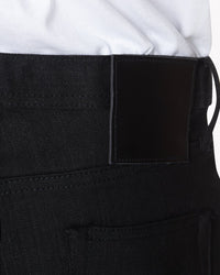 Unbranded UB144 Skinny Fit Mens Jeans - 11oz Solid Black Stretch Selvedge | The Unbranded Brand Jeans | JEANSTORE