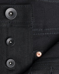 Unbranded UB144 Skinny Fit Mens Jeans - 11oz Solid Black Stretch Selvedge | The Unbranded Brand Jeans | JEANSTORE