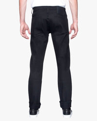 Unbranded UB244 Tapered Fit Mens Jeans - 11oz Solid Black Stretch Selvedge | The Unbranded Brand Jeans | JEANSTORE