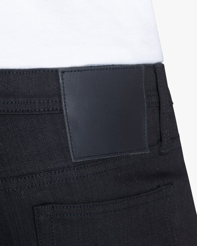 Unbranded UB244 Tapered Fit Mens Jeans - 11oz Solid Black Stretch Selvedge | The Unbranded Brand Jeans | JEANSTORE