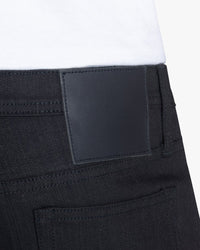 Unbranded UB244 Tapered Fit Mens Jeans - 11oz Solid Black Stretch Selvedge | The Unbranded Brand Jeans | JEANSTORE